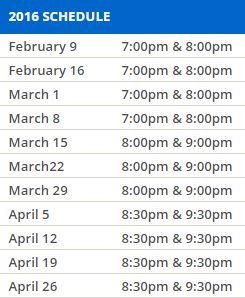 Shows are approximately 15 minutes in length.