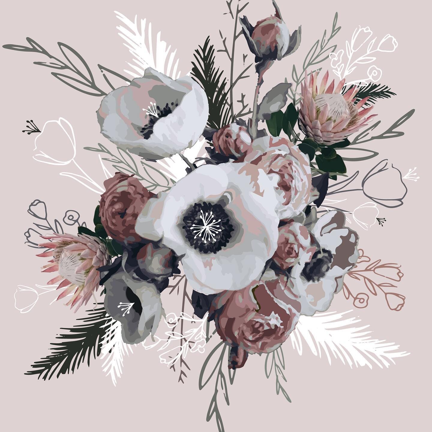 Came across this fun floral bouquet illustration I created on my iPad a while back and I&rsquo;m still so in love with it 😍 definitely want to get back into creating pieces like this!⁠⠀