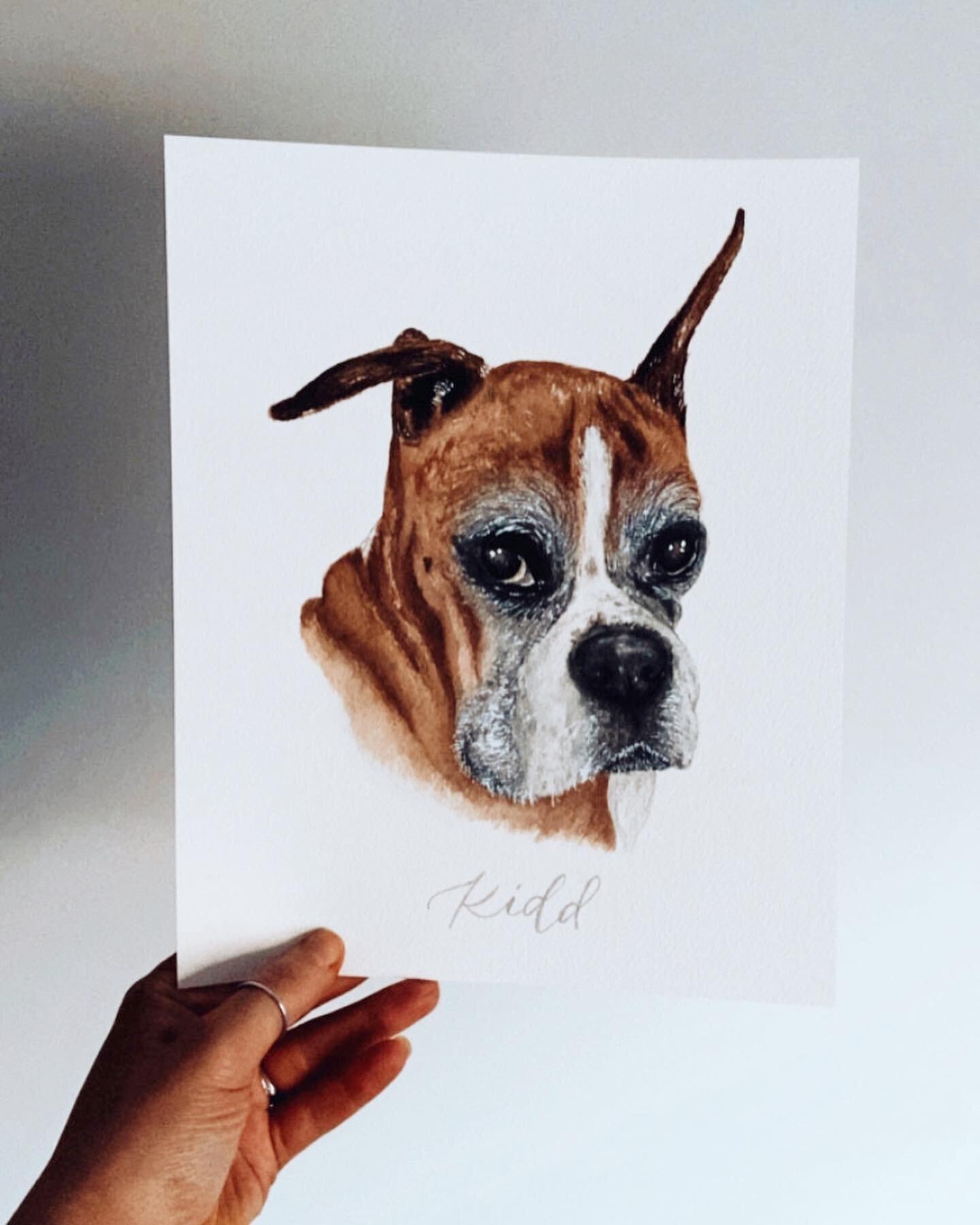 Finished painting this cutie today 🥰 swipe to see some progress pics!

#watercolorpainting #watercolorpetportrait #petportrait #petportraitartist #custompetportrait #customart #watercolorillustration #createeveryday #createdtocreate #createdaily