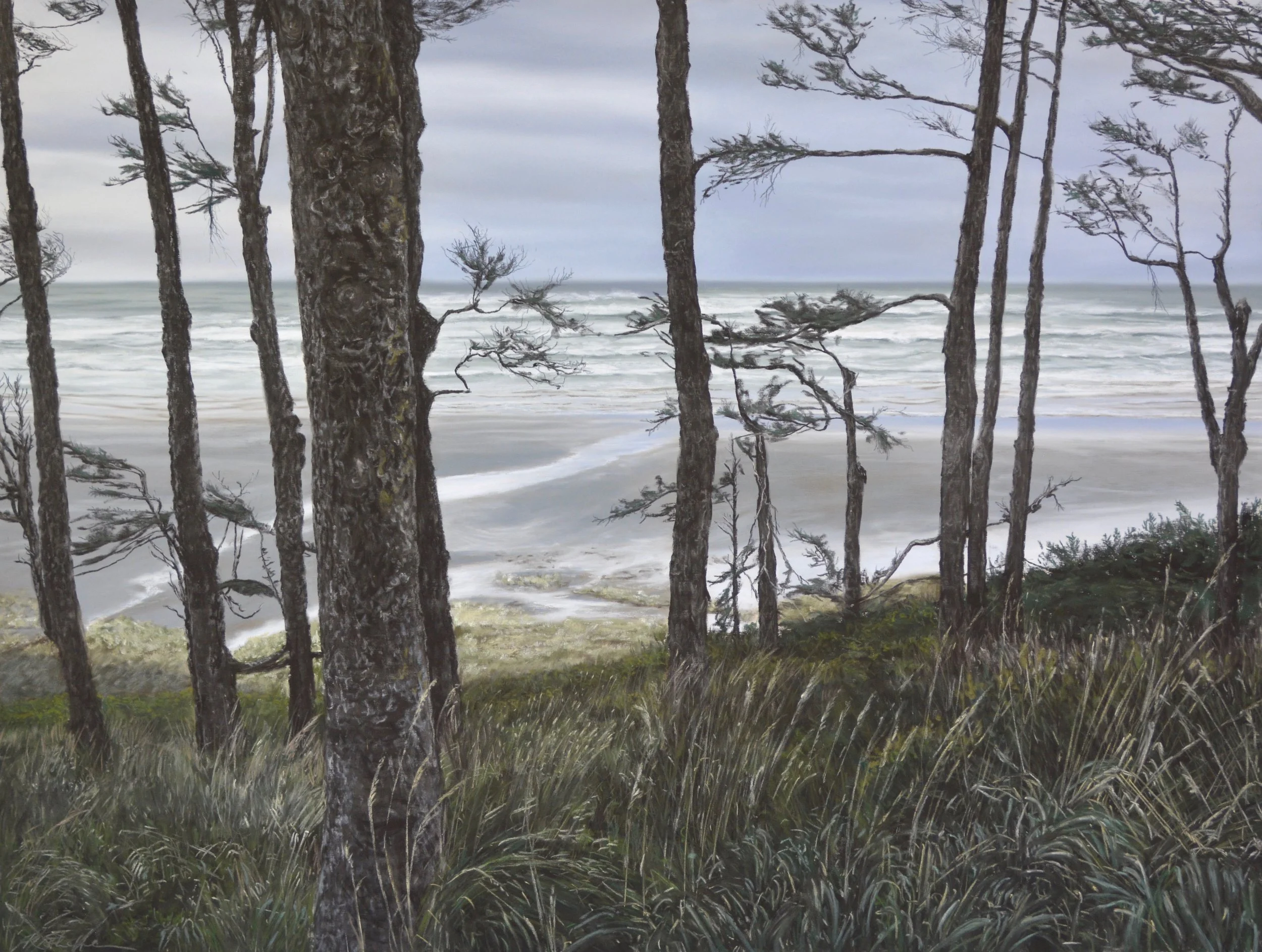 Coming To The Edge Of Everything We Thought We Knew, 26x34.5", pastel on paper, 2018