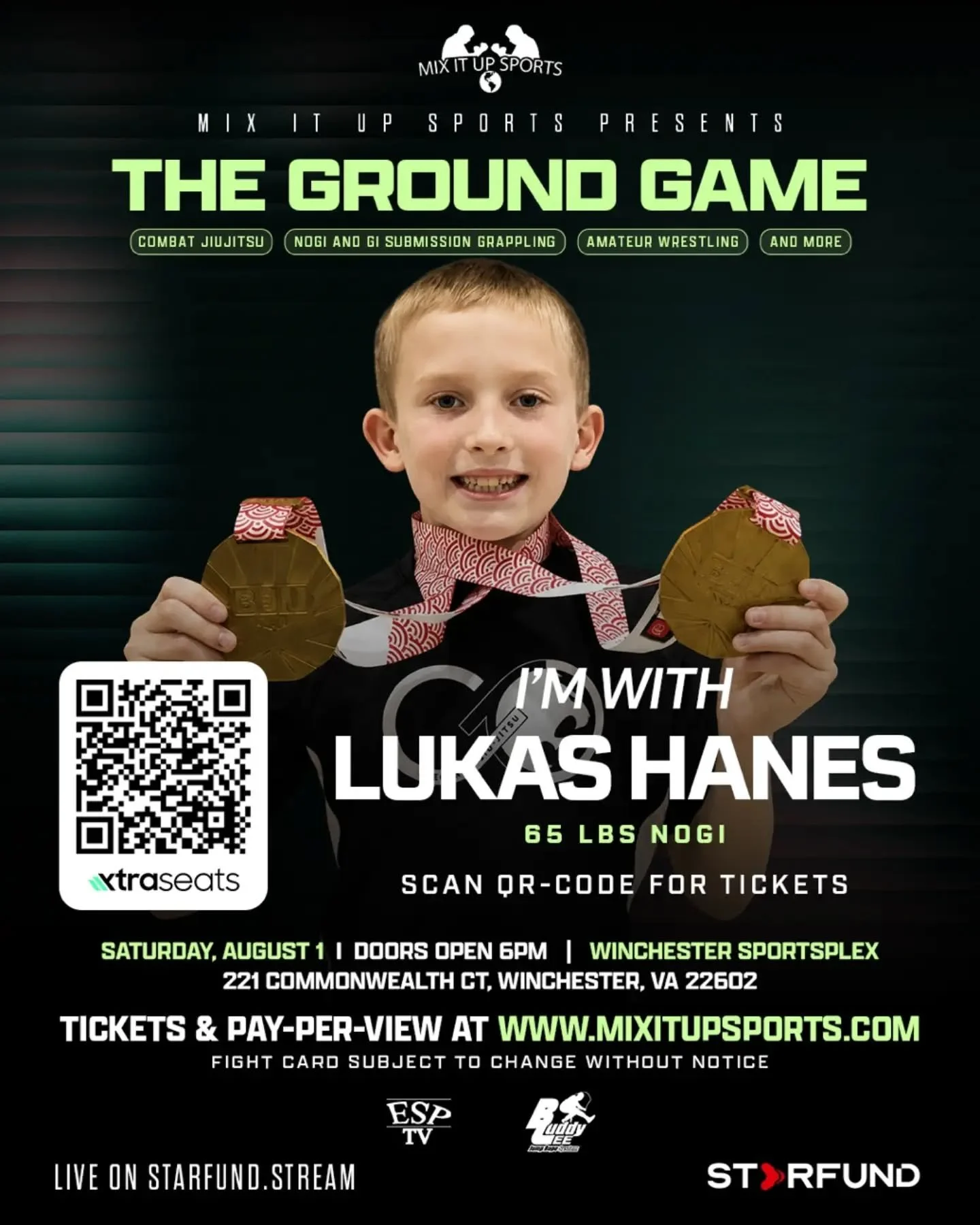 LUKAS HANES X THE GROUND GAME 

Lukas is ready to represent Spectrum Jiu Jitsu on The Ground Game superfight card on August the 1st!

Purchase your tickets in our bio!
