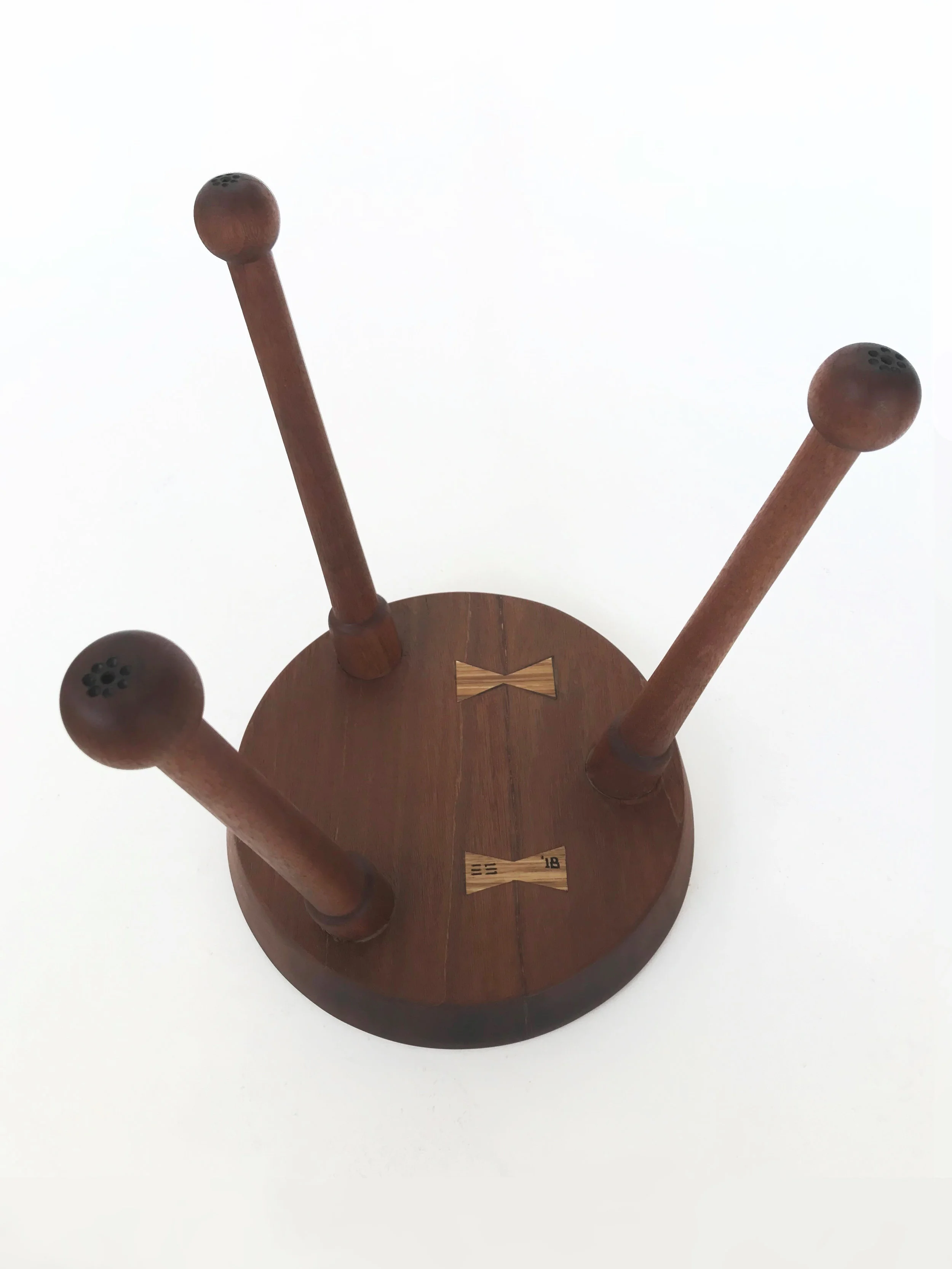 MAHOGANY MILKING STOOL