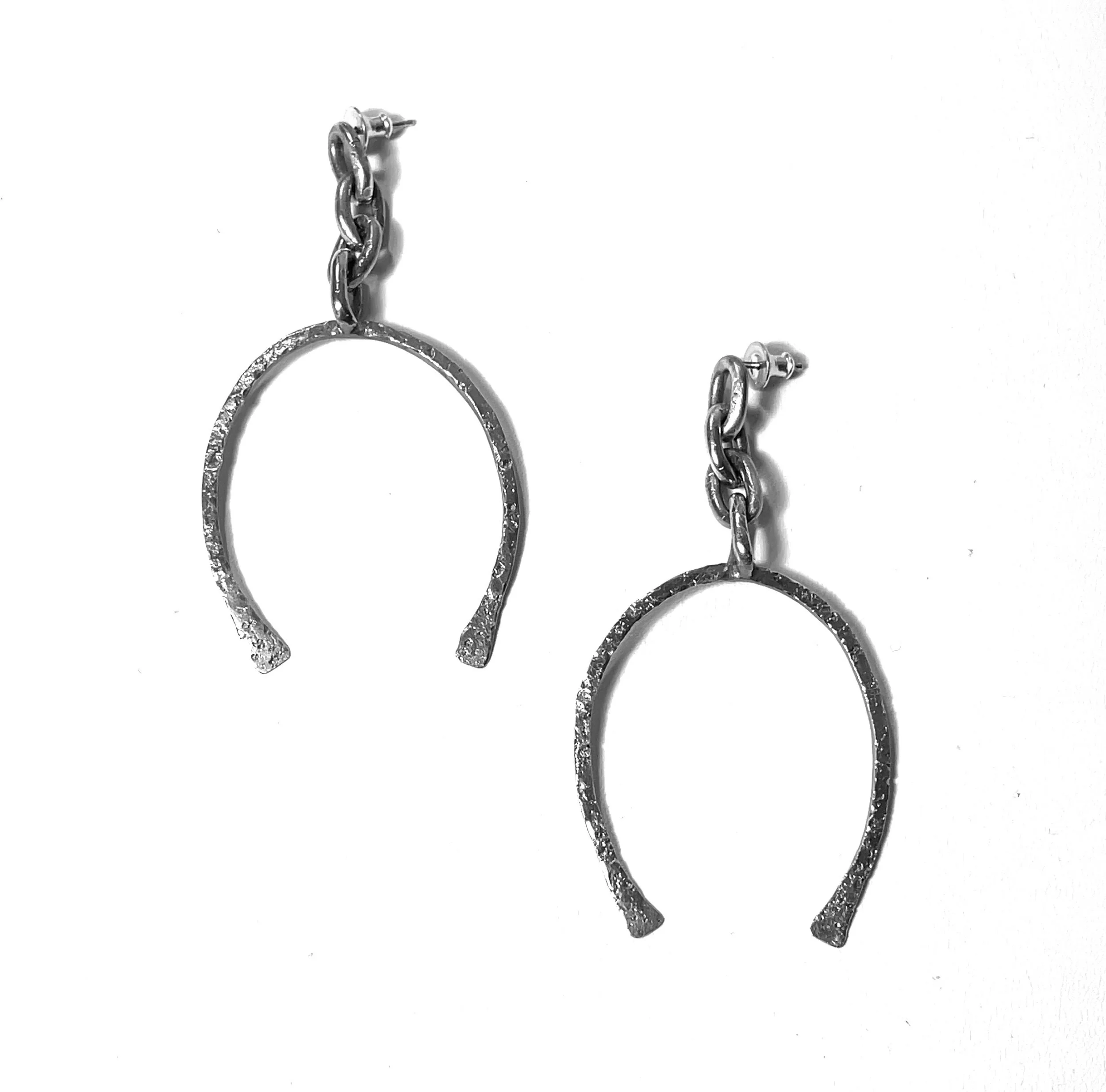 Distressed Luck Bone Earrings