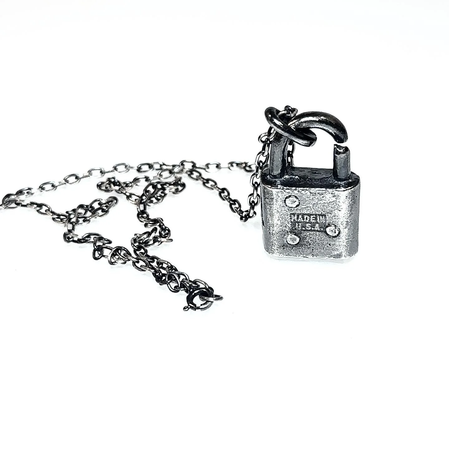 Bolt Cut Lock Necklace