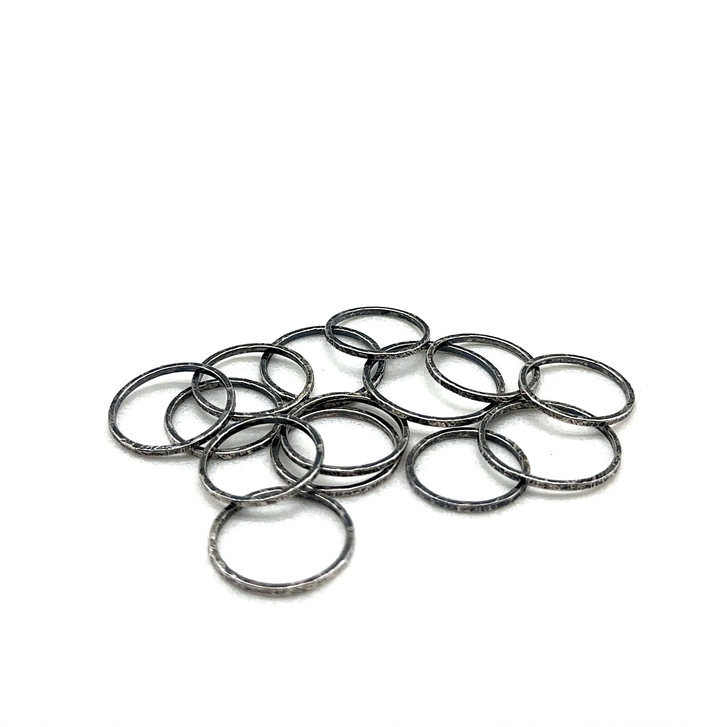 Concrete Textured Stackable Rings