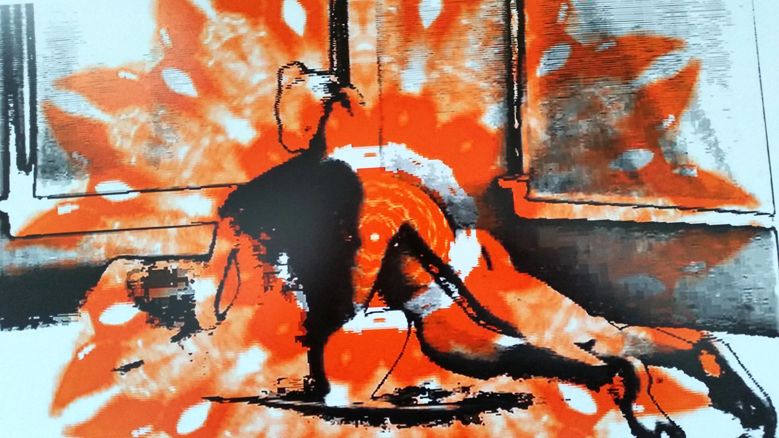 "Percussion Piece" - Still from Video E : "Percussion Piece" - The Sacral Chakra - C-Print - 18" x 12" - Ed. 3 + A.P.