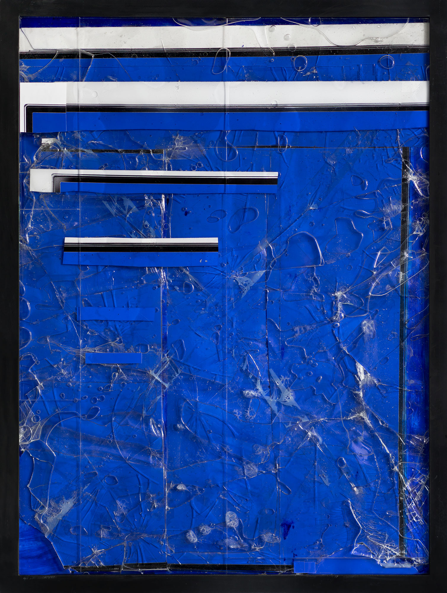 Steel/Glass 31 (Blue Screen) - 36 x 48 inches, 2015