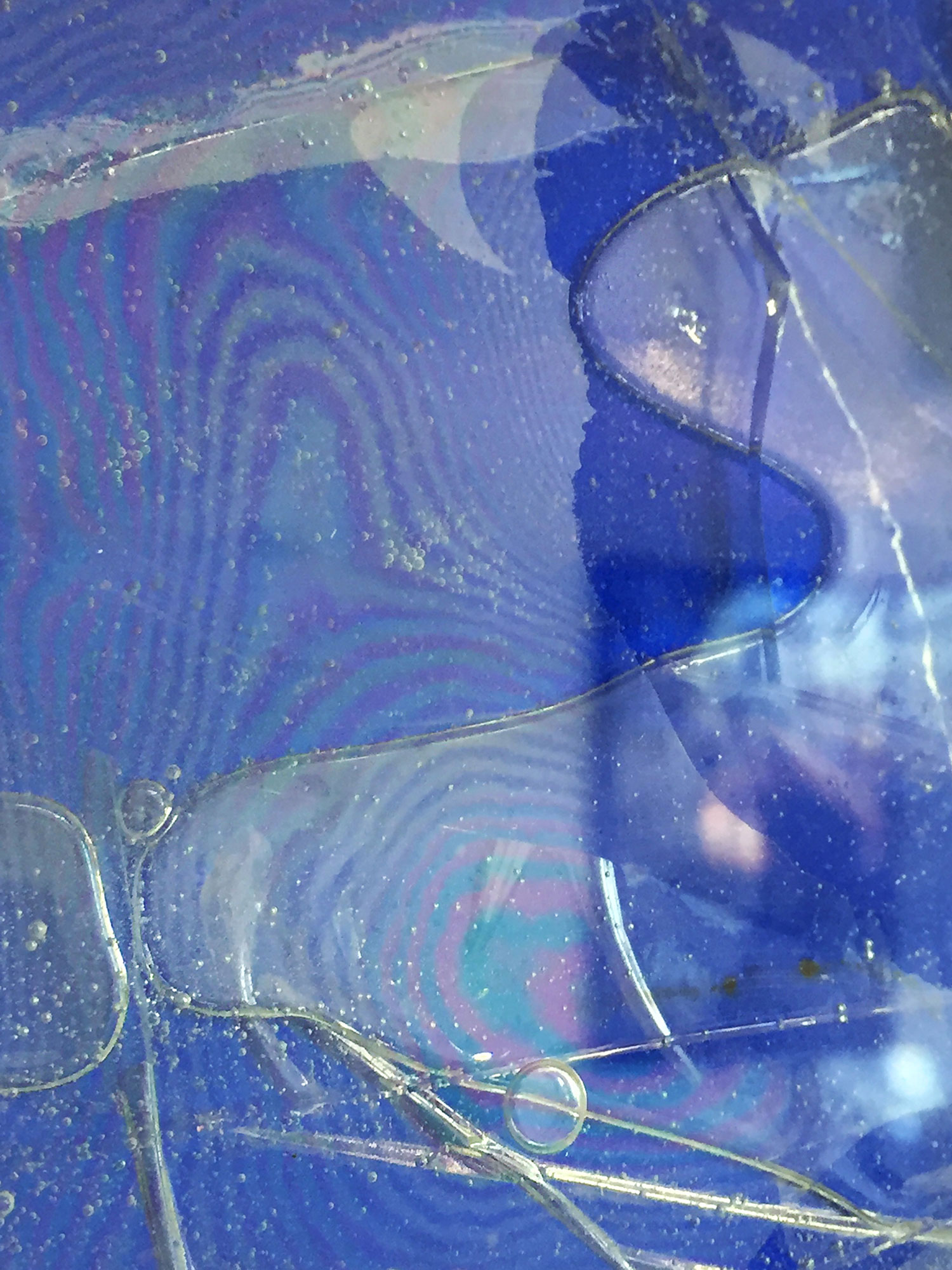 Steel/Glass 31 (Blue Screen) - 36 x 48 inches, 2015. Detail II