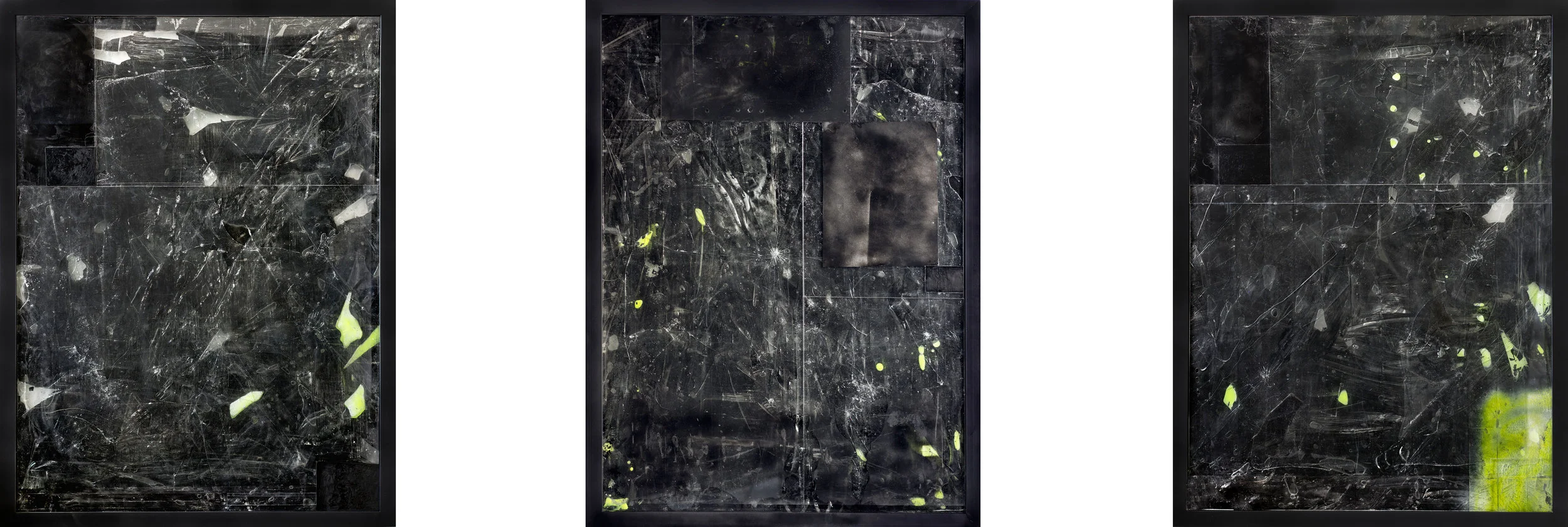 Triptych - 36 x 48 inches each, 2015.