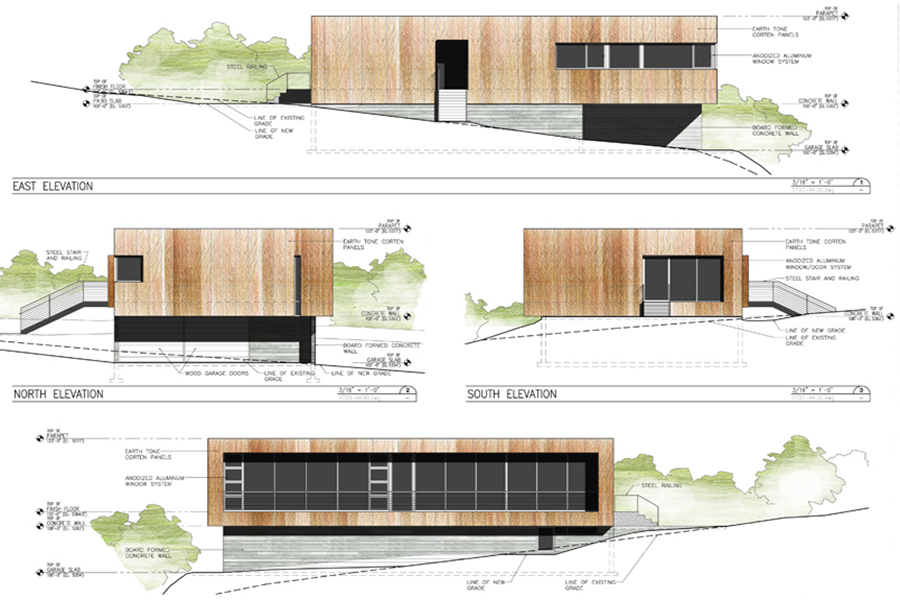 Emigration Canyon Residence Architectural Elevation Drawings