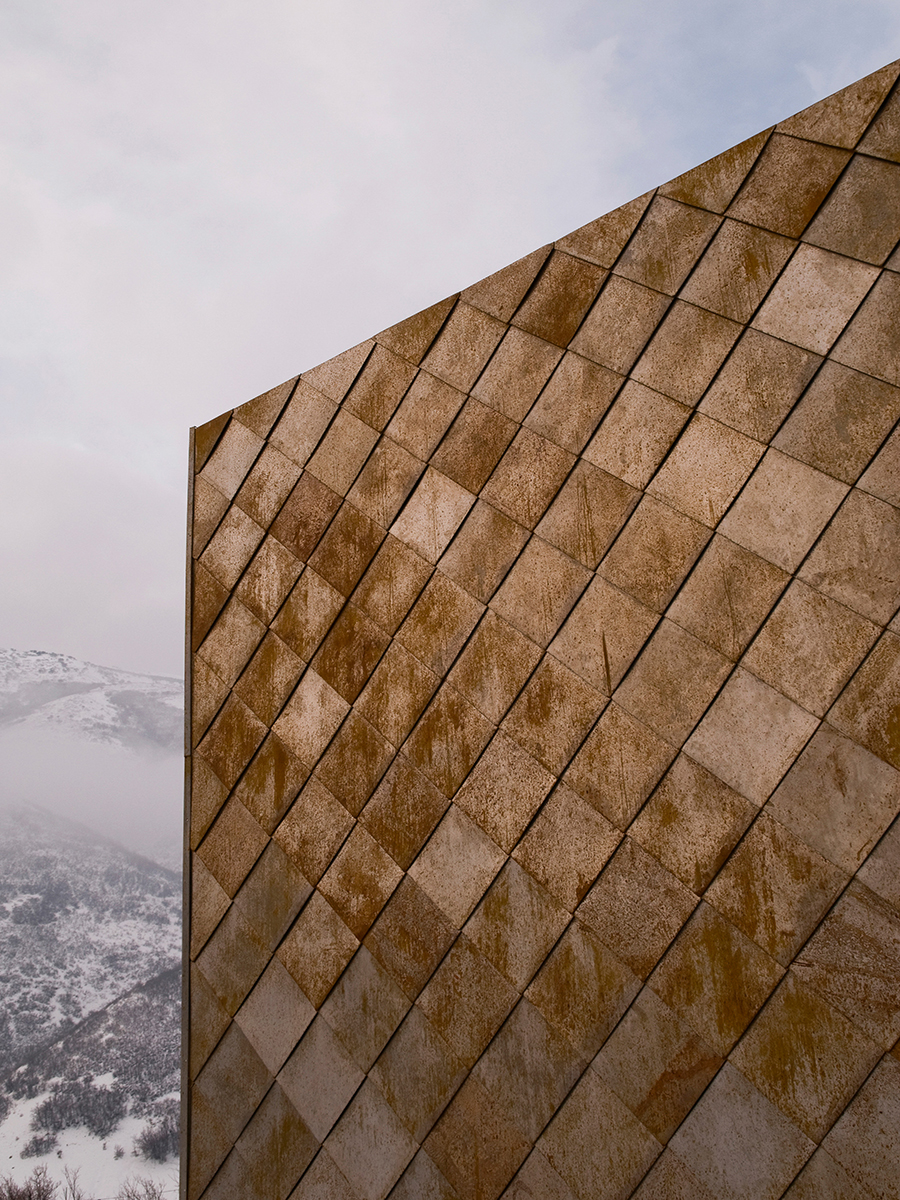 Emigration Canyon Residence Recycled Steel Cladding Detail