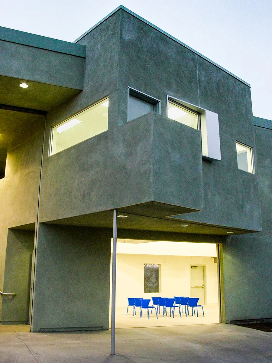 Reggie Rodriguez Community Center Multipurpose Space from Exterior