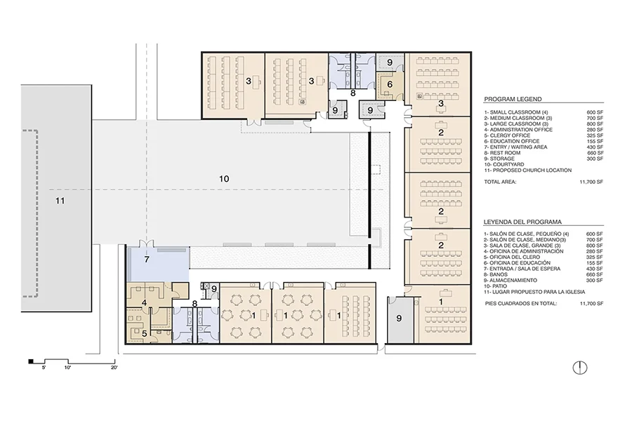 St. Peter's Education Center Program and Floor Plan