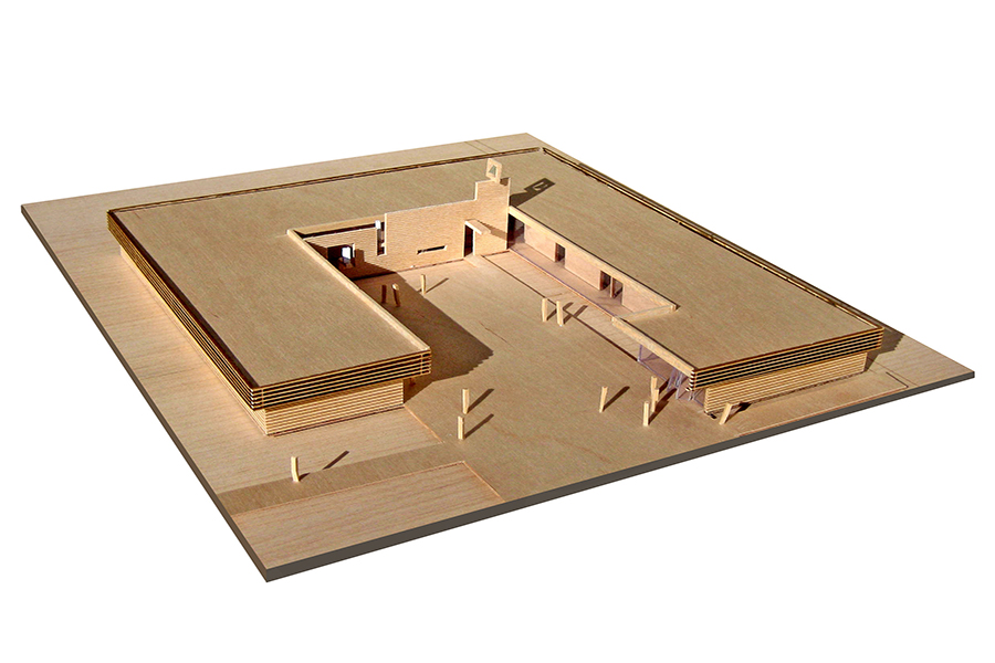 St. Peter's Education Center Wooden Scale Architectural Model