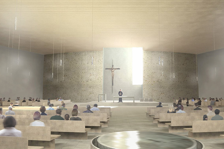 St. Francis of Assisi Interior Worship Space Rendering