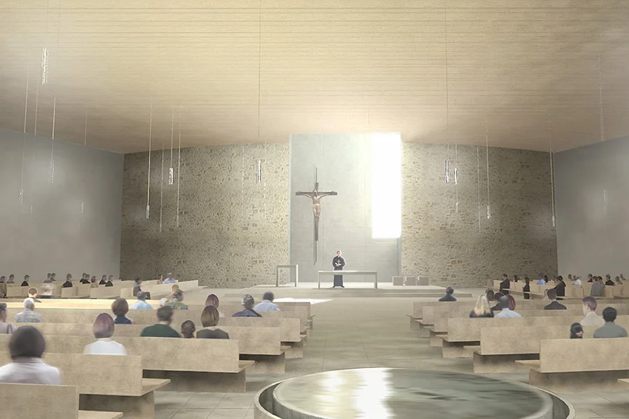 Modern Catholic Church Interior