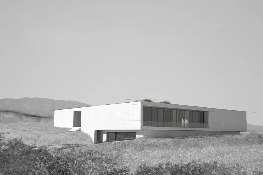 Glashausen Rendering of the Final Form in Landscape