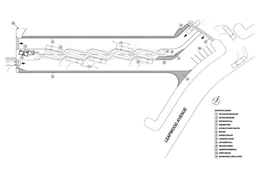 South Bay Pavilion Transit Center Program and Floor Plan