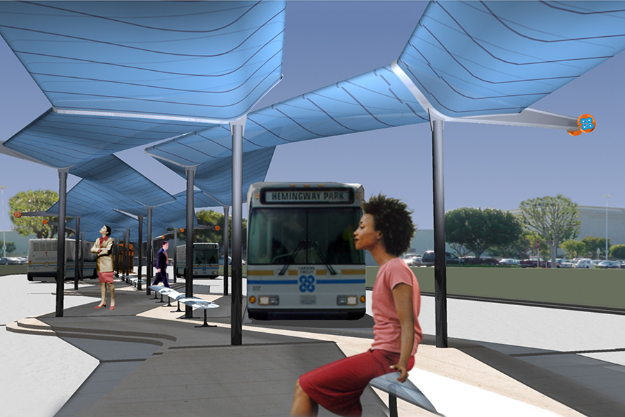 South Bay Pavilion Transit Center Experiential Rendering