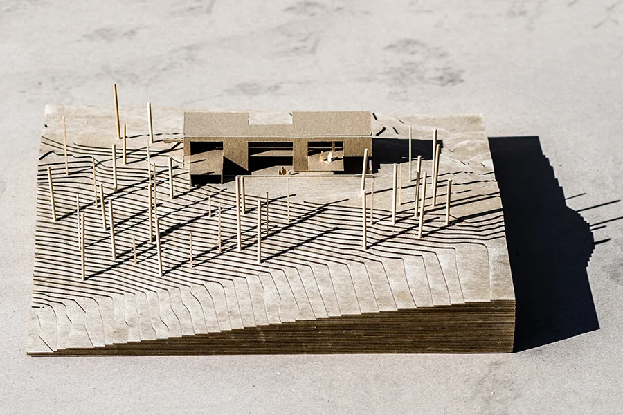 Mountain Modern Ski Homes Scale Model of a home at Sundance in Utah