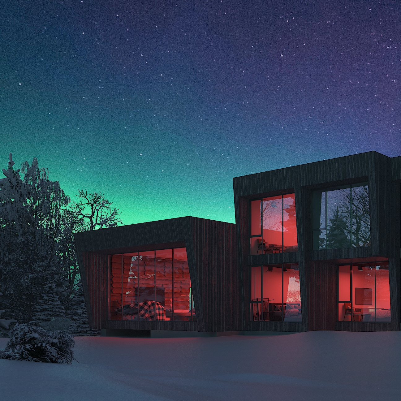 SparanoMooney Architecture_Northern Lights Lodge_Night 2.jpg
