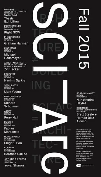 SCI-ARC FALL LECTURES 