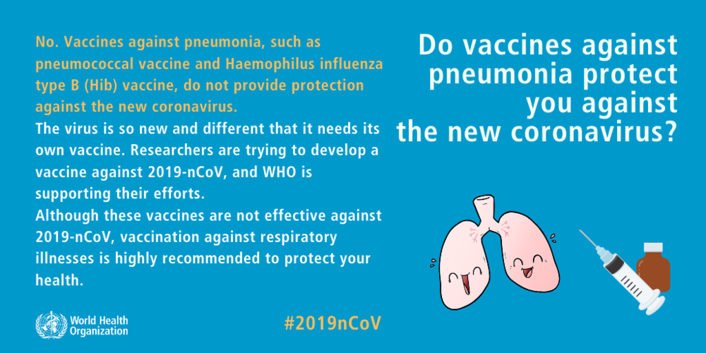  Are vaccines against pneumonia effective against COVID19? 
