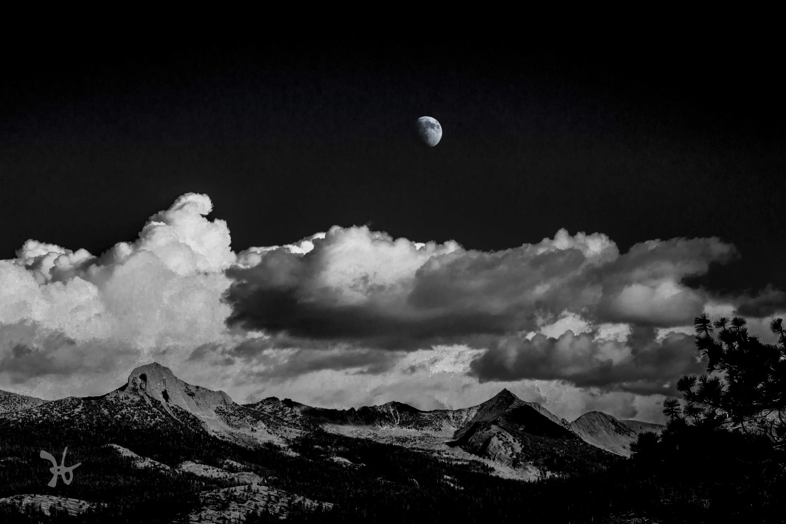 The Moon at Glacier Point, Yosemite National Park, CA