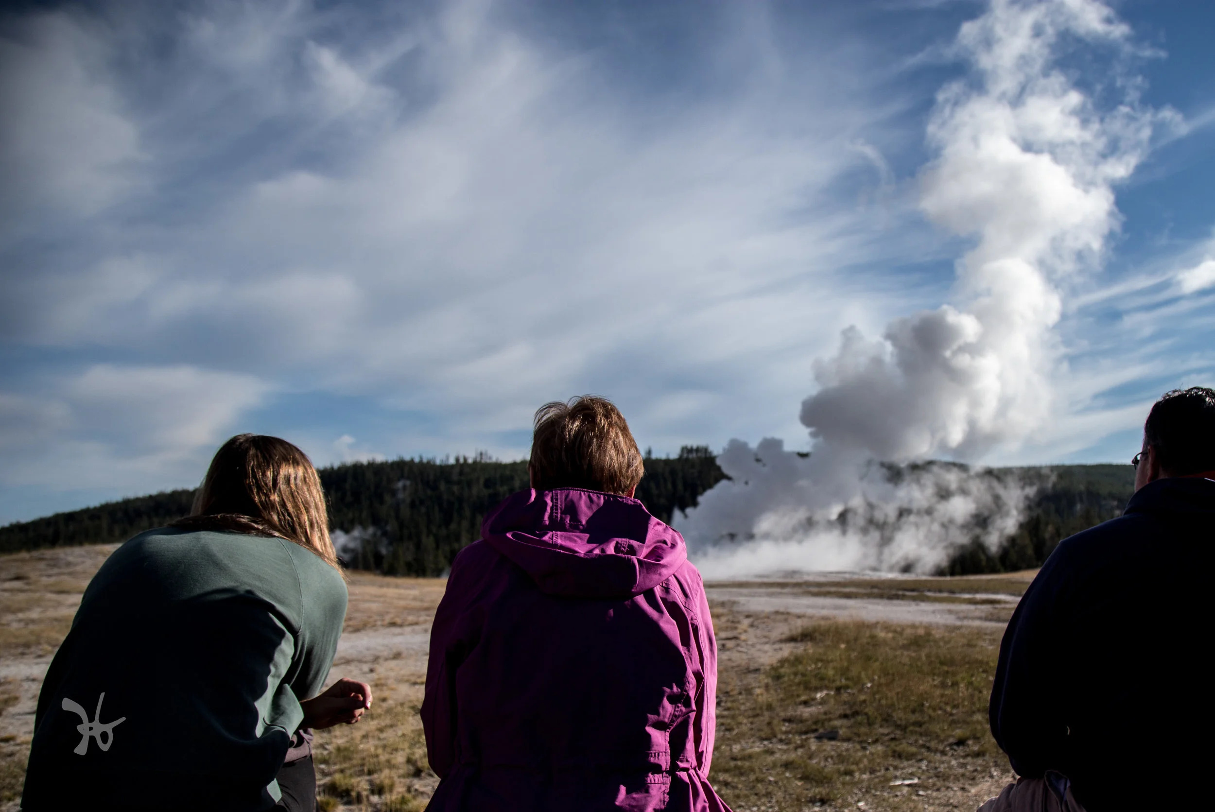 watching old faithful