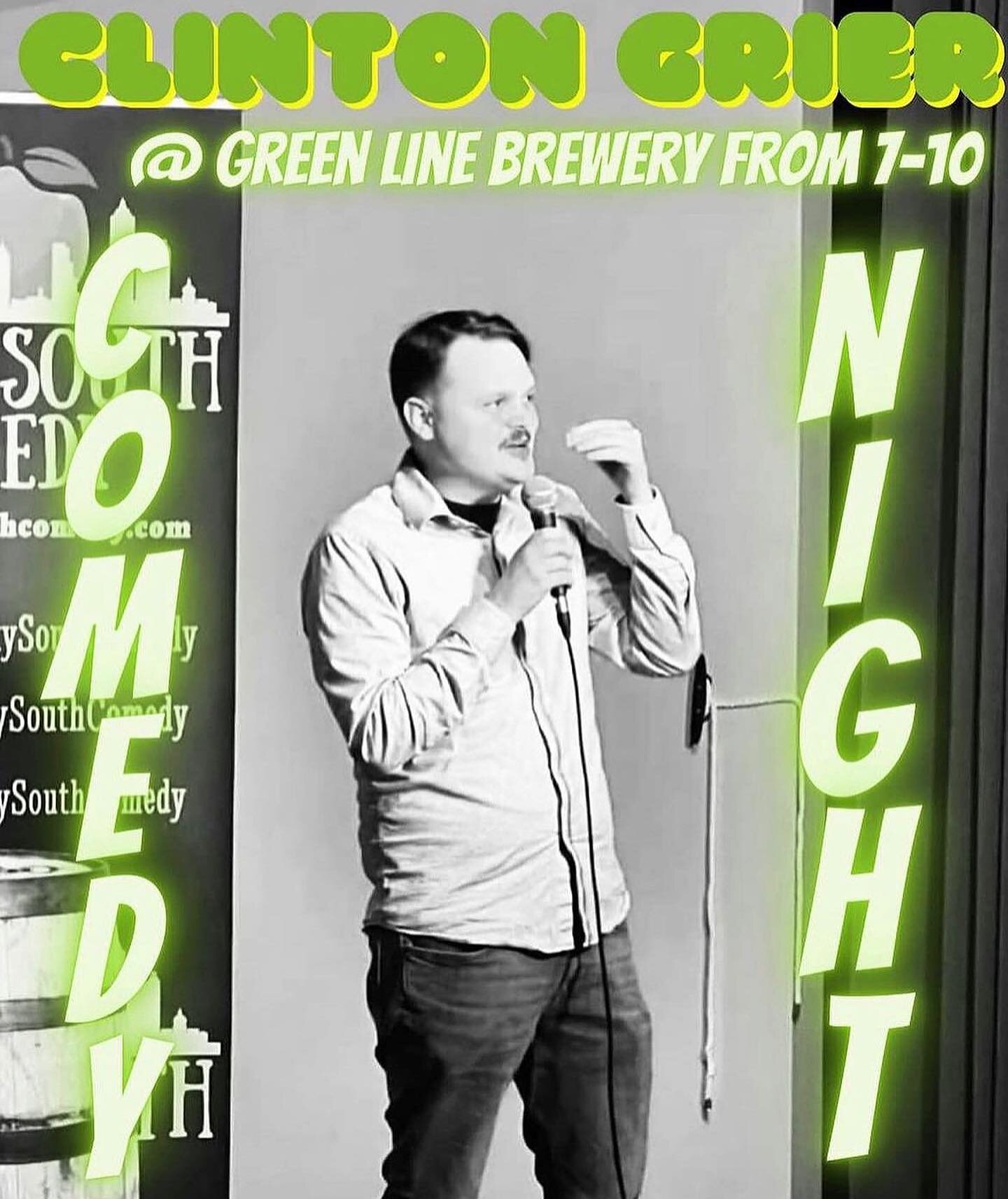 Who&rsquo;s ready for THIS WEEKEND?!✨ 

Thursday- Comedy with Clint Grier @ 7
Friday- Mark Mathews 8-11 PM
Saturday- Hannah Murphy 8-11 PM

Gonna be a great weekend! See y&rsquo;all then🍻✨
#GREENLINEBREWERY