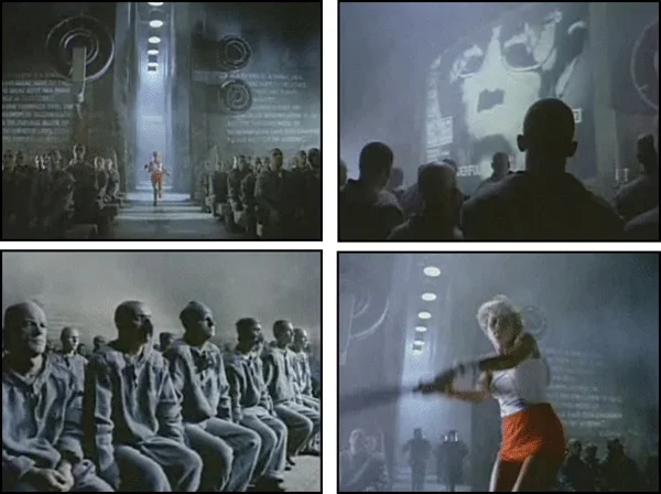 Think different. Like the lady with the sledgehammer.