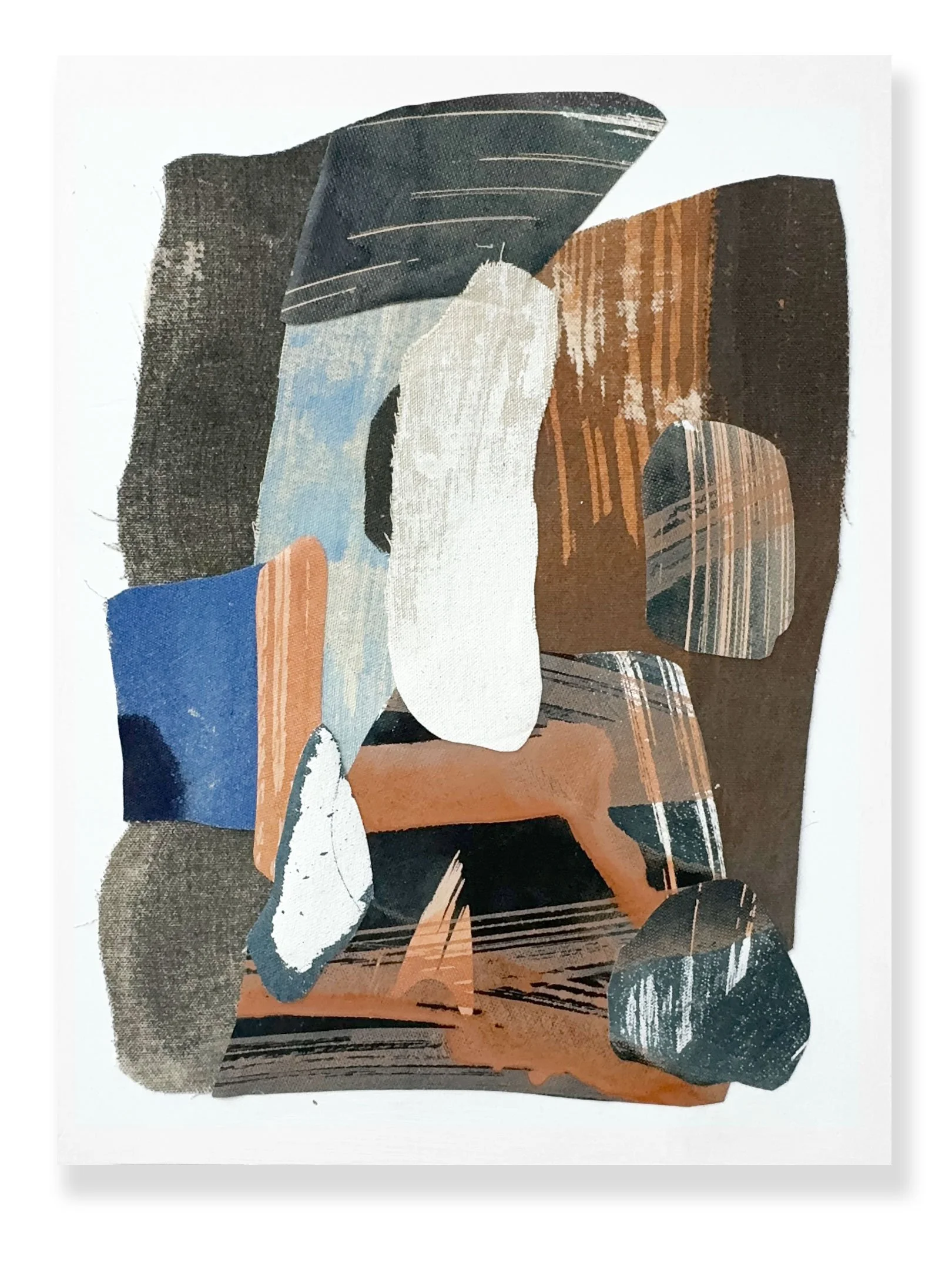 Strata 3 /// 12 x 19. Acrylic on canvas. Assembled on wood.
