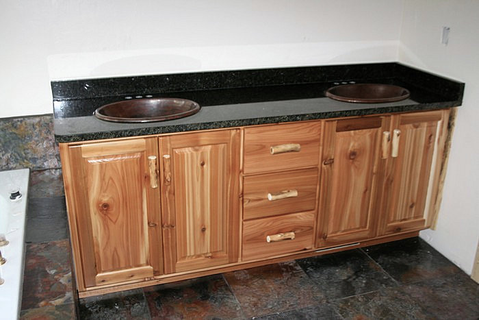 Rustic Cedar Bathroom Vanity Barn Wood Furniture Barnwood And Log By Vienna Woodworks
