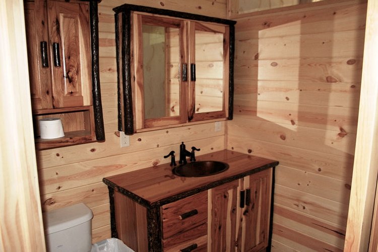 Hickory Log Hickory Vanity Barn Wood Furniture Rustic Barnwood