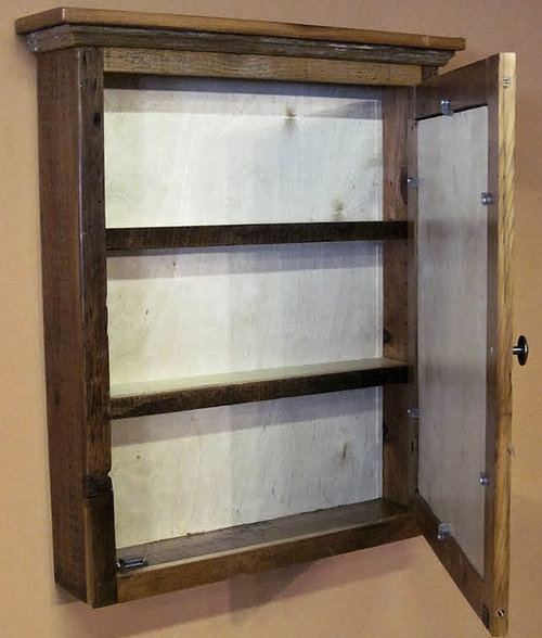 Barn Wood Medicine Cabinet With Mirror Barn Wood Medicine Cabinet With Mirror, Vintage Wooden Medicine Cabinet With Mirror