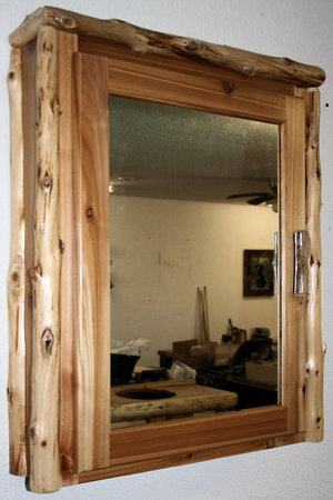 Log Medicine Cabinet Barn Wood Furniture Rustic Barnwood And