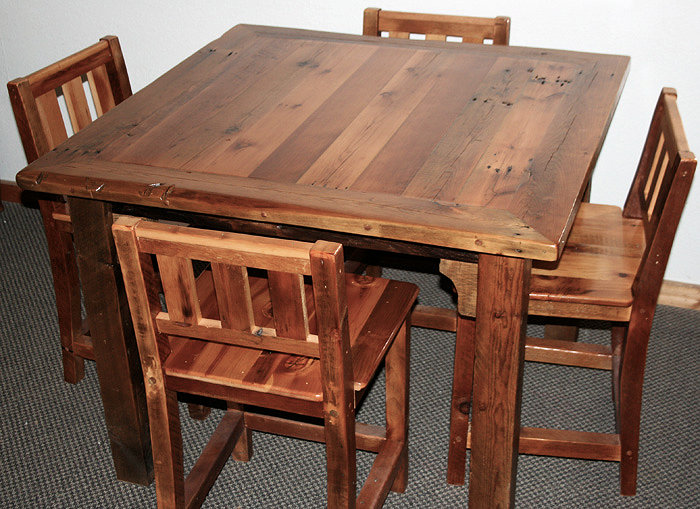 Barn Wood Bar Table, Wood Bar Table And Chairs