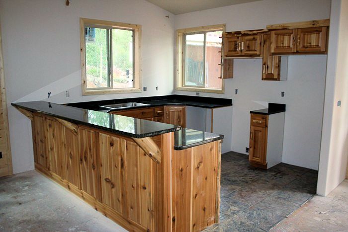 Custom Rustic Cedar Kitchen Cabinets, Cedar Kitchen Cabinets