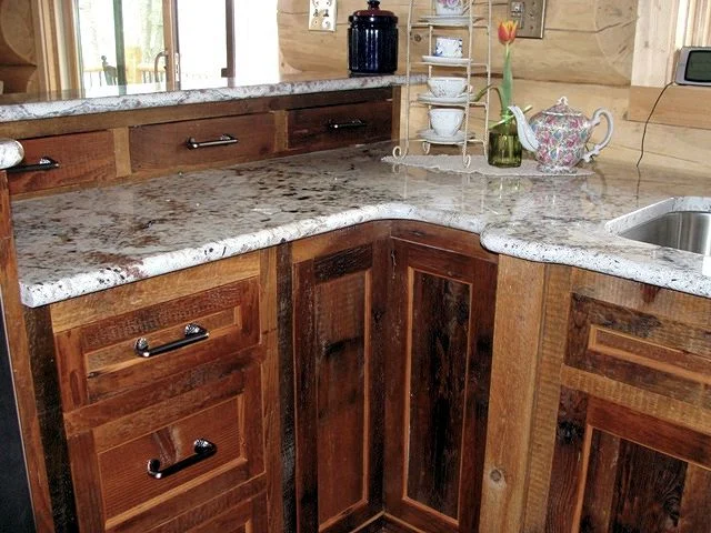 Reclaimed Barnwood Kitchen Cabinets Barn Wood Furniture Rustic