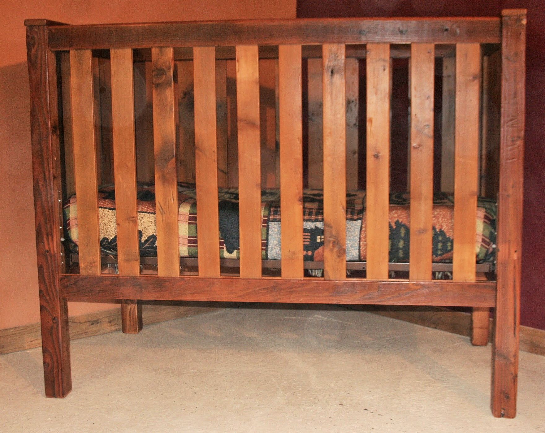 reclaimed wood crib