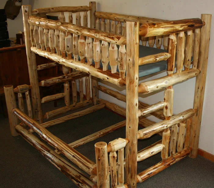 Cedar Log Bunk Beds