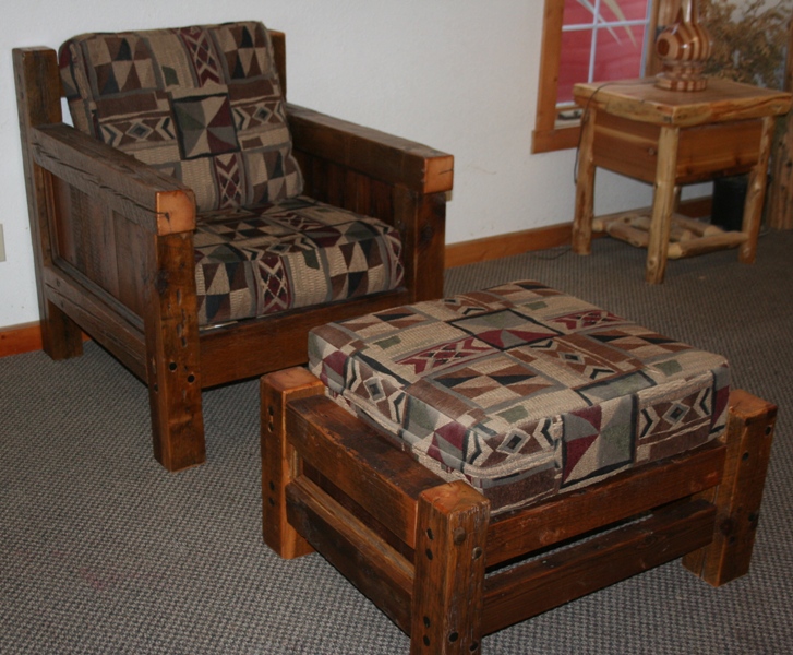Wooden Living Room Chair - Reclaimed Midwestern Barnwood