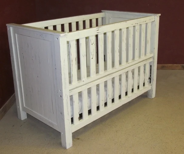 white wooden crib