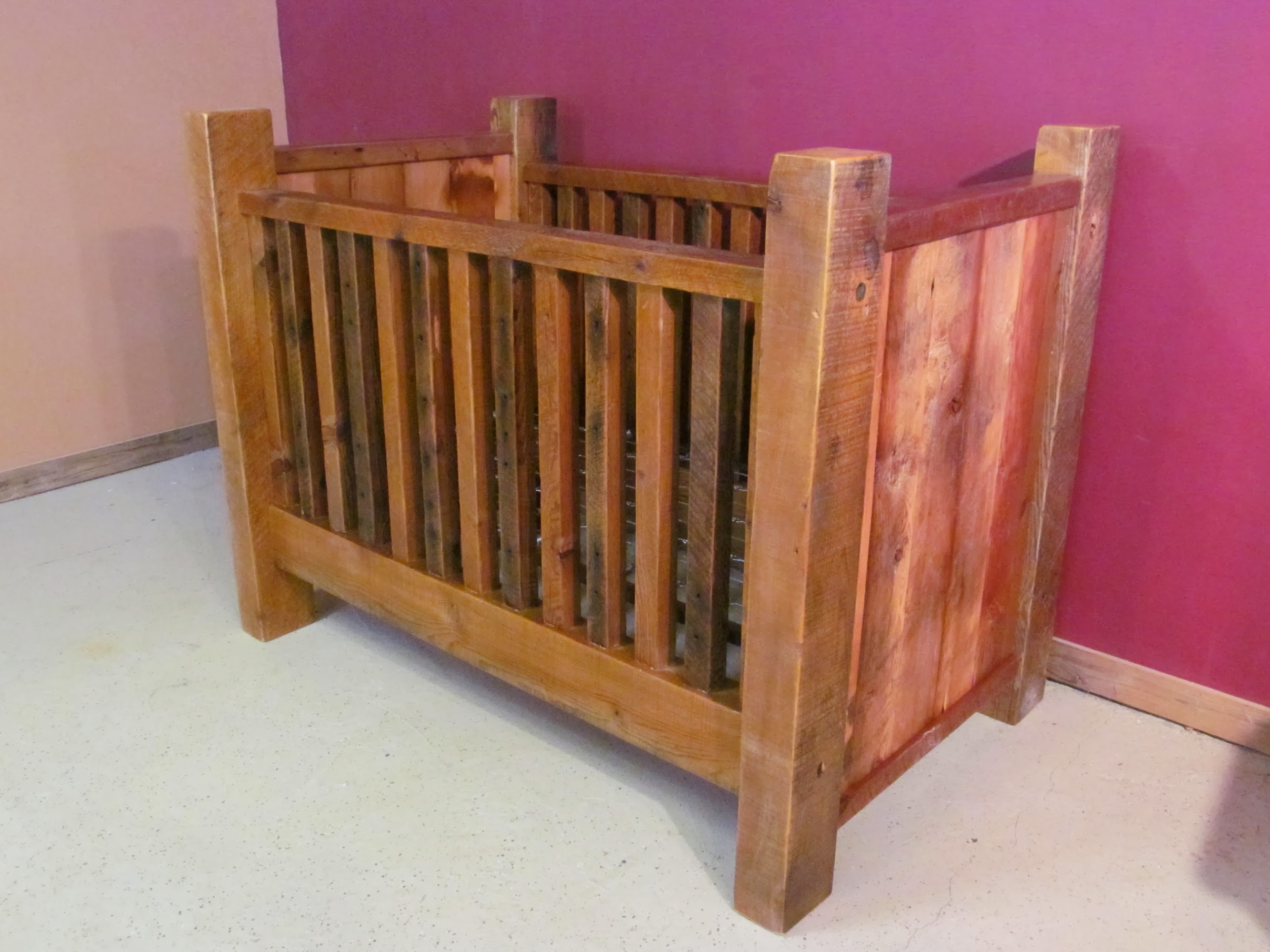 rustic wood baby cribs