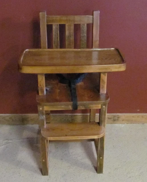 rustic baby high chair