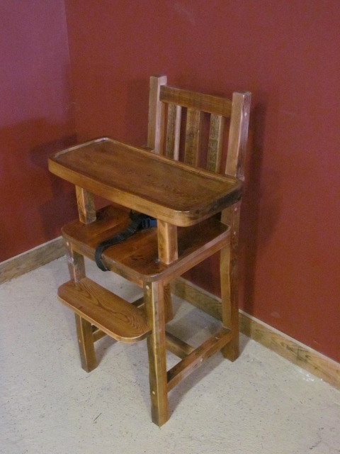 Barnwood Baby High Chair Wooden, Best Wooden High Chair For Baby