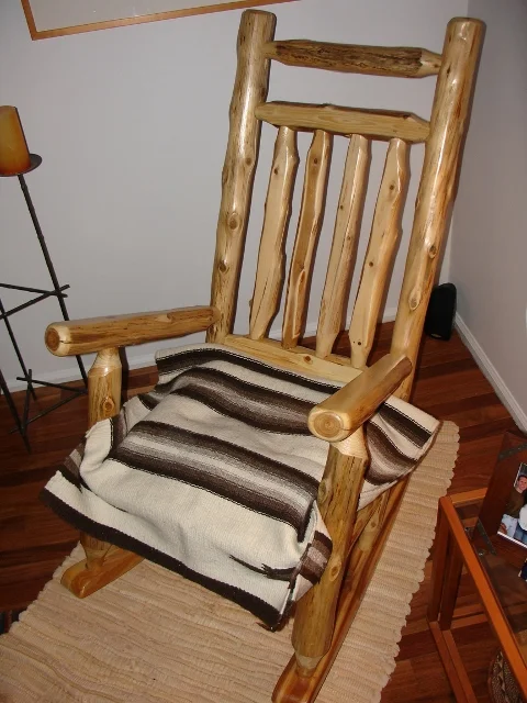 White Cedar Log Rocking Chair | Vienna Woodworks
