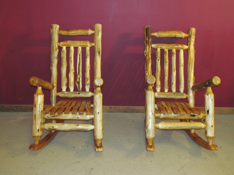 Log Rocking Chair Barn Wood Furniture Rustic Barnwood And Log