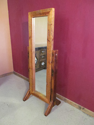 Barn Wood Full Length Floor Mirror, Rustic Wooden Full Length Mirror