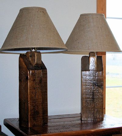 Barnwood Table Lamp Custom Sizes, Reclaimed Wood Table Lamp